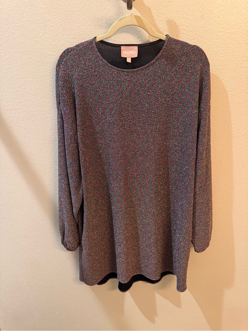 Show Me Your MuMu Multicolor Speckled Long Sleeve Knit Dress